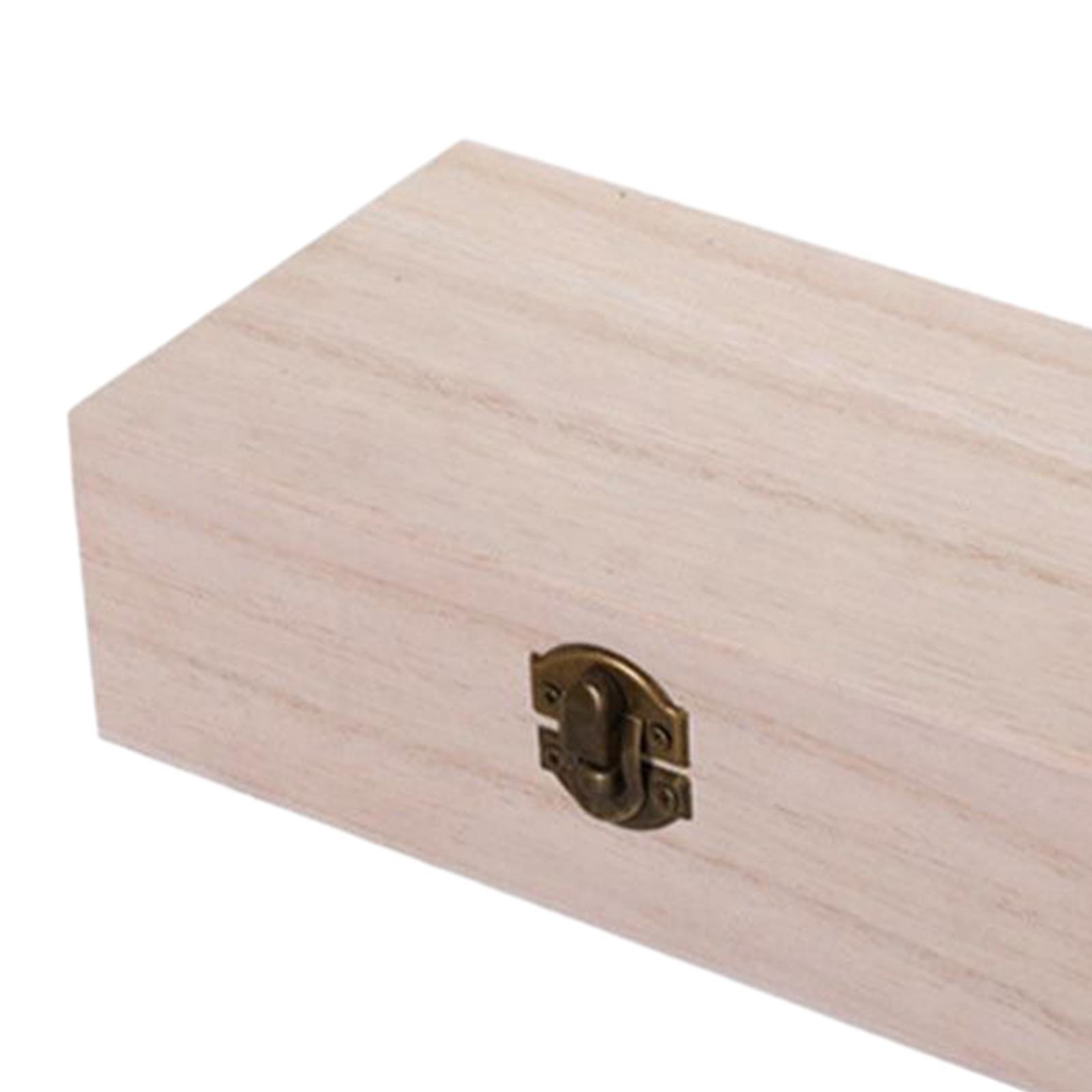Wooden Storage Box Rectangular Organizer Empty Gift Packaging Box Wooden Box