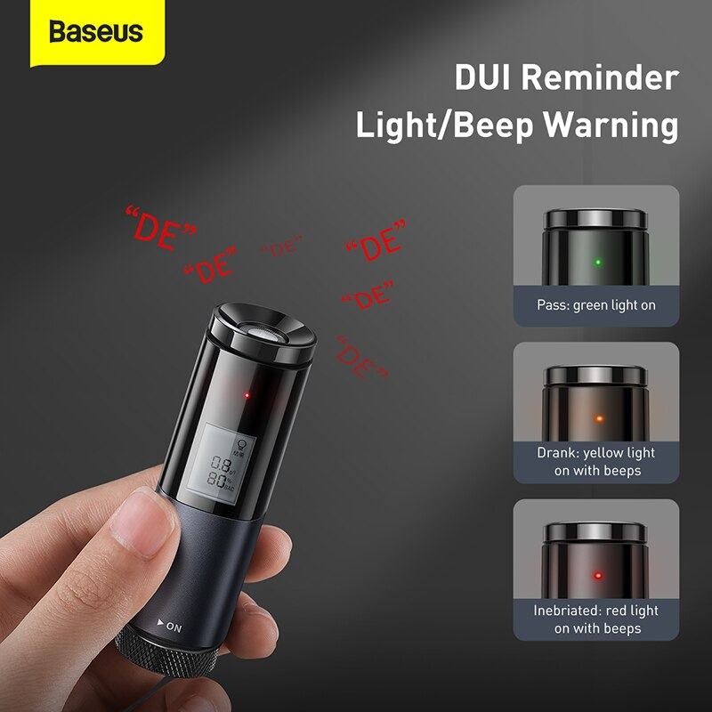 Máy Đo Nồng Độ Cồn Baseus Digital Alcohol Tester - Hàng Chính Hãng