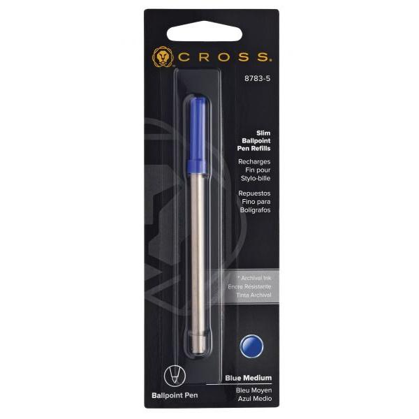 Ruột Bút Ký Viết Bi Khô Ngòi Mảnh Cross Mực Xanh
