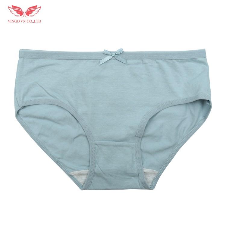 Quần lót Cotton Nữ Trơn Đính Nơ Dáng 3/4 basic Vingo 5 Màu Q124 VNGO