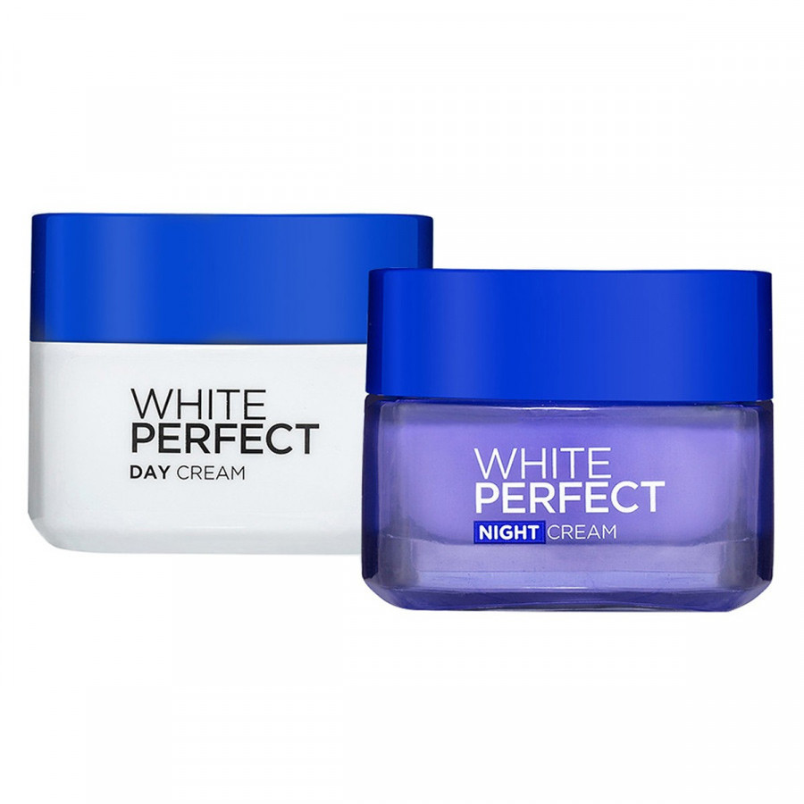 Bộ Kem Dưỡng Da Trắng Mượt Đều Màu Ngày Và Đêm L'Oréal White Perfect 50ml