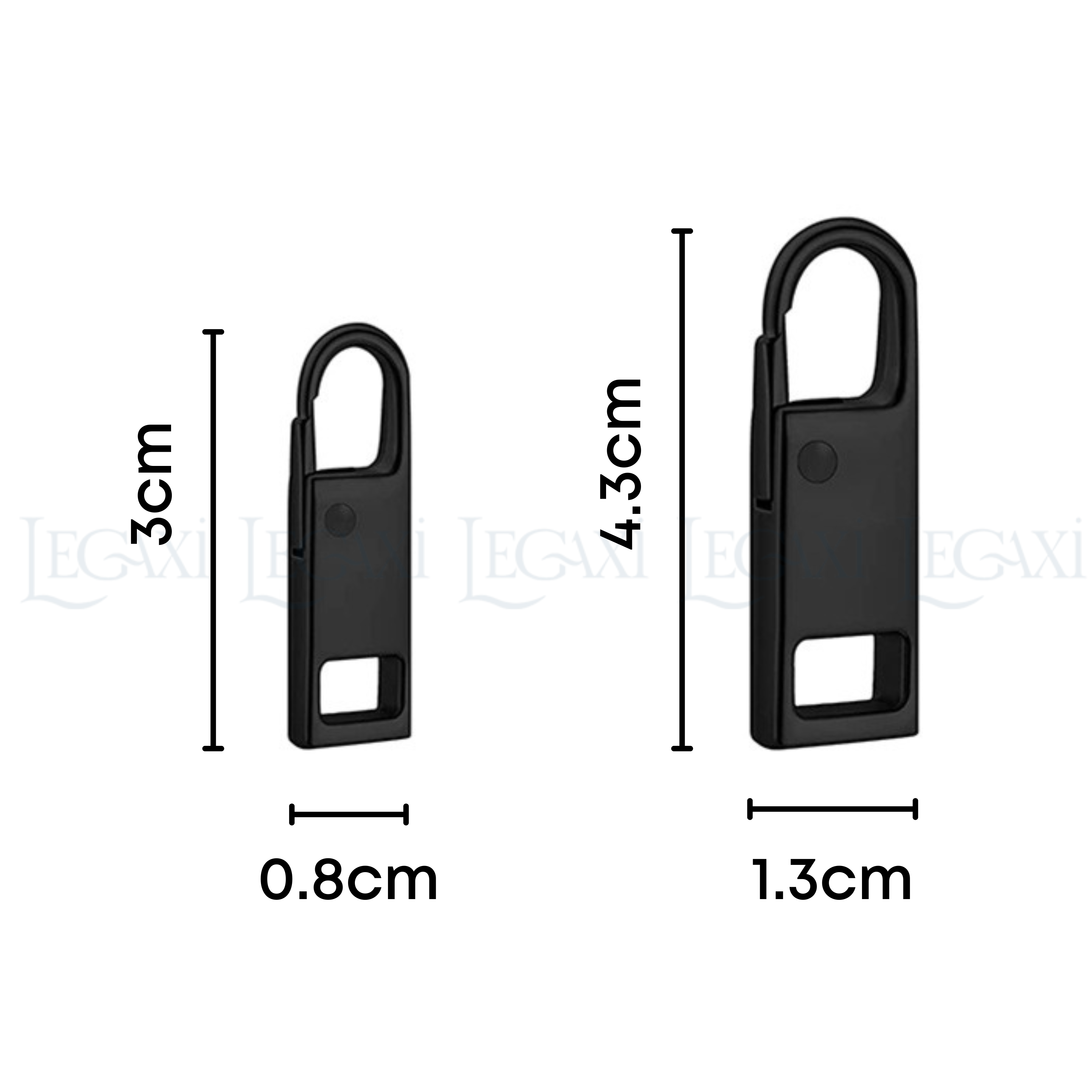 Móc khóa zip kéo Đầu dây khóa kéo kim loại đồng đen thay thế cho balo túi xách vali áo khoác quần Legaxi