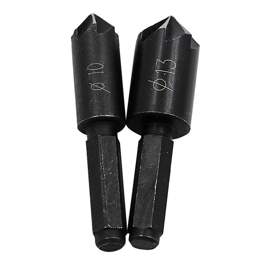 2Pcs Chamfering Cutter Drill Bit Cutting Tool Seven-edged Cutter