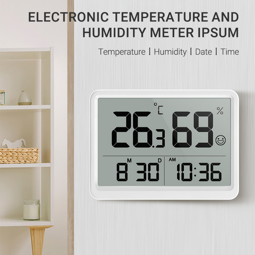 Nhiệt Kế Kỹ Thuật Số lcd xiaomi youpin Đo Nhiệt Độ Và Độ Ẩm / Ngày / Hẹn Giờ Cho Phòng