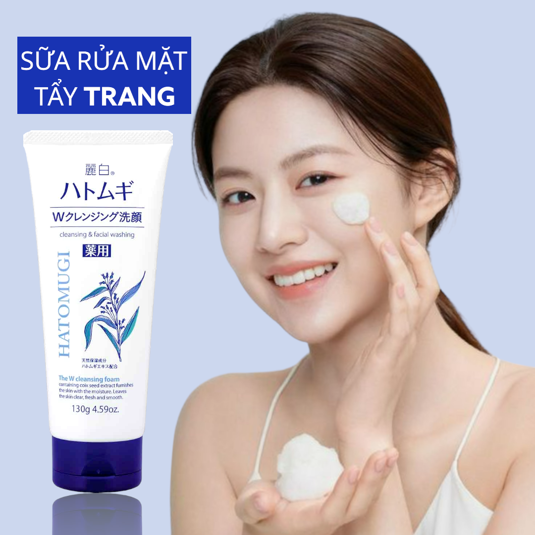 Sữa Rửa Mặt Tẩy Trang Và Dưỡng Trắng Da Reihaku Hatomugi - 27060 (Tuýp 130g)