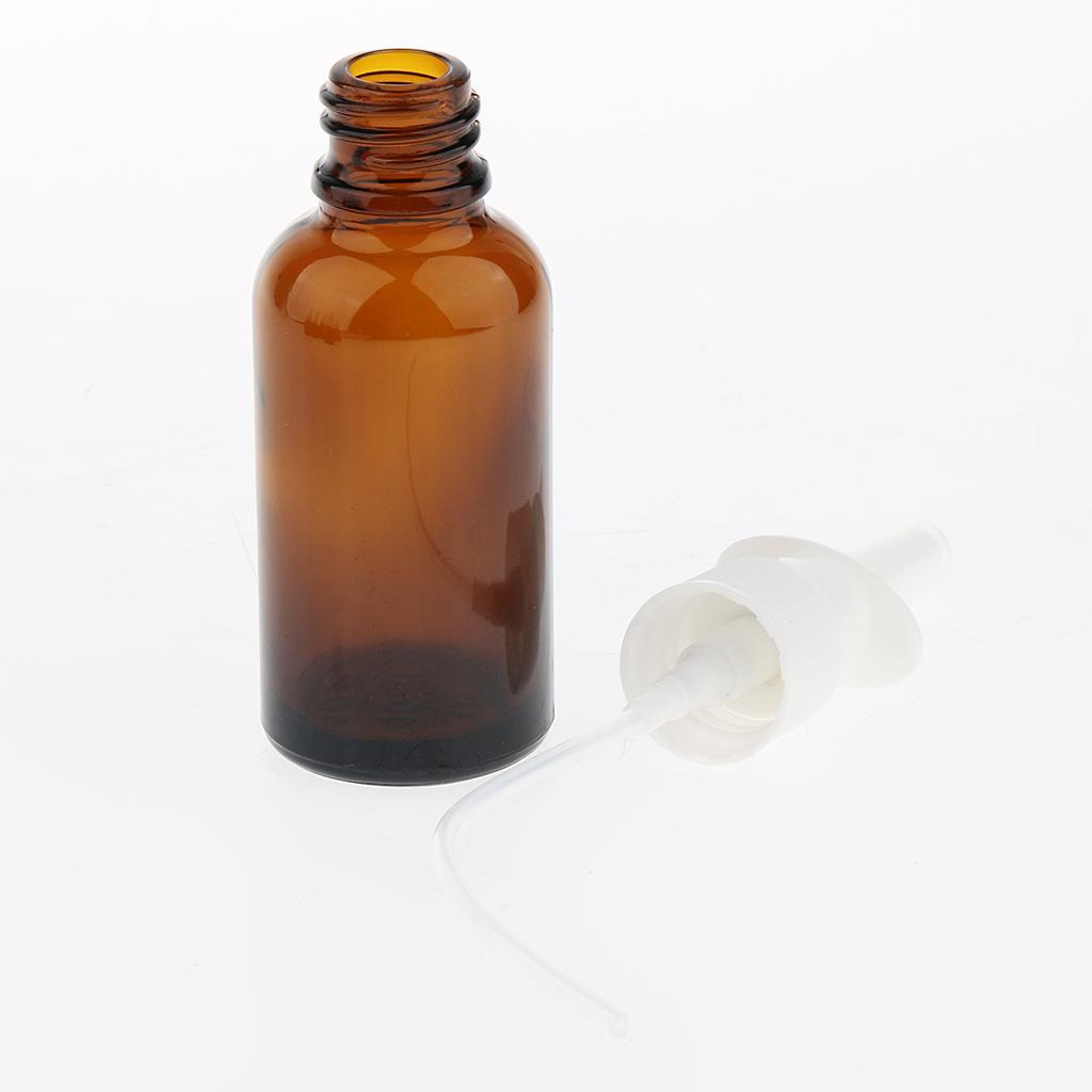 20 Pieces 30ml Empty Nasal Sprayer Glass Bottles, Refillable Nose Moisturizing Washing Spray Bottles for Women Men Kids