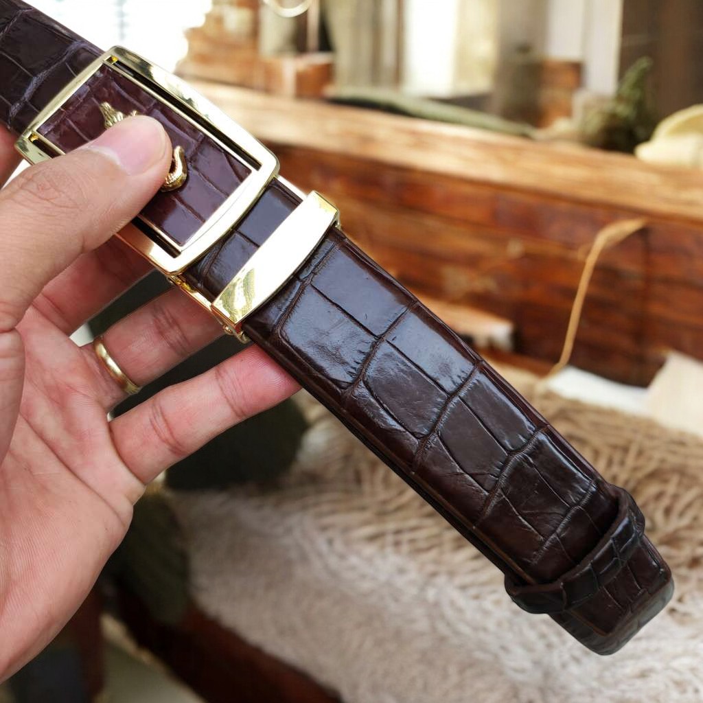 Thắt Lưng Nam Da Da Bụng Cá Sấu Rất Mềm Và Đẹp - Dễ Sử Dụng