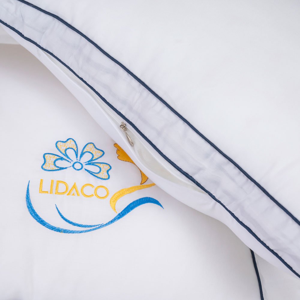 Ruột gối lông vũ nhân tạo microfiber LIDACO vỏ cotton 100% tiêu chuẩn 5 sao