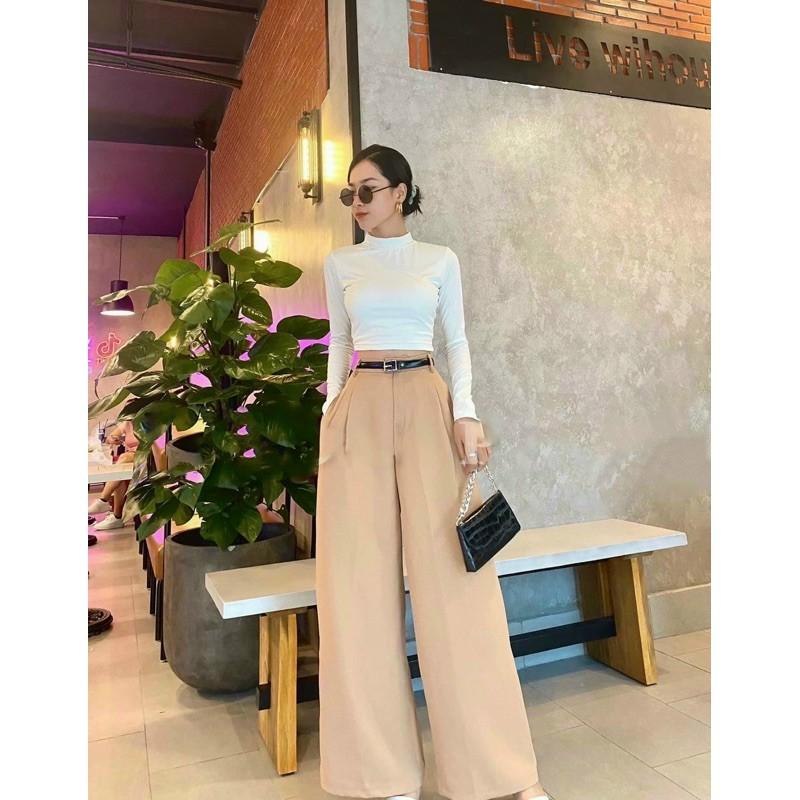 Áo croptop đan dây lưng siêu hot