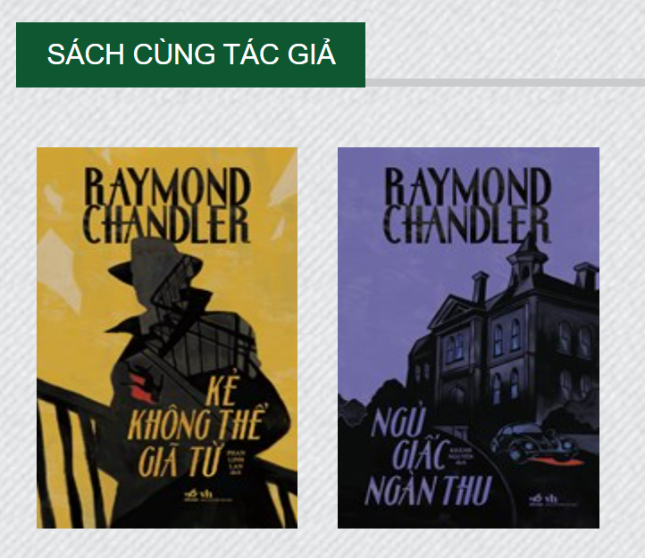 KẺ KHÔNG THỂ GIÃ TỪ &amp; NGỦ GIẤC NGÀN THU - Raymond Chandler - Khánh Nguyên dịch - (bộ 2 cuốn)