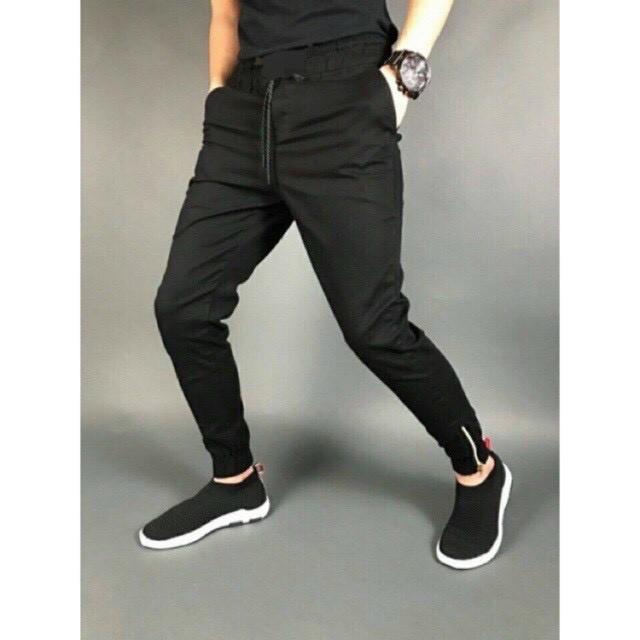 Quần jogger nam nữ trơn khóa chân cao cấp vải kaki xịn hàng quảng châu siêu cấp h2