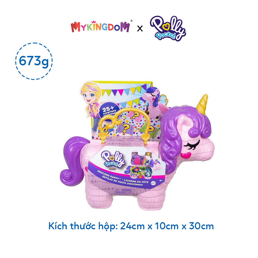 Đồ Chơi Búp Bê POLLY POCKET Polly Pocket Và Bữa Tiệc Bất Ngờ Cùng Rainbow Unicorn GKL24