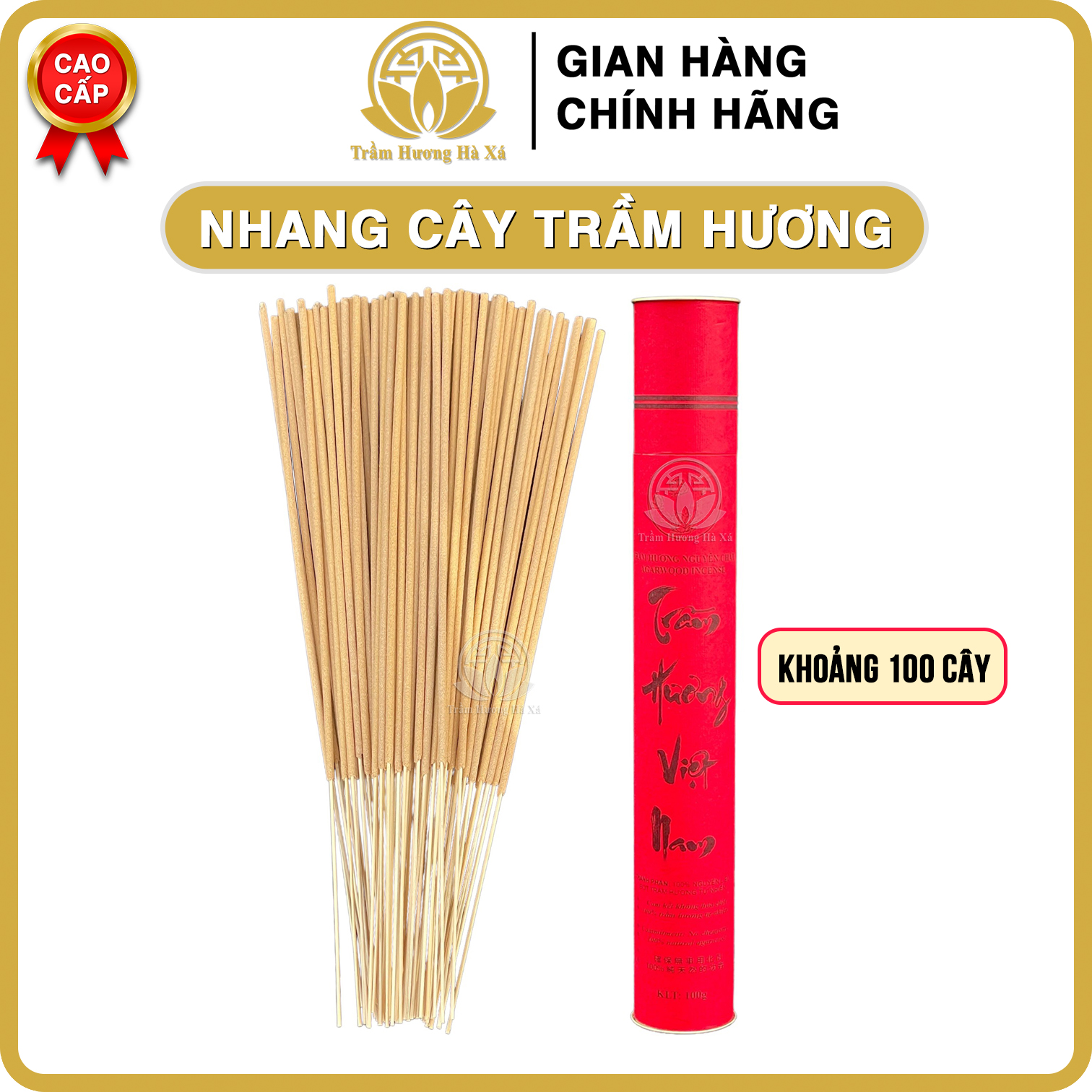 Nhang trầm hương cao cấp hộp đỏ đốt xông nhà tẩy uế HÀ XÁ thơm tự nhiên, không pha tạp đồ thờ cúng phong thủy may mắn tài lộc