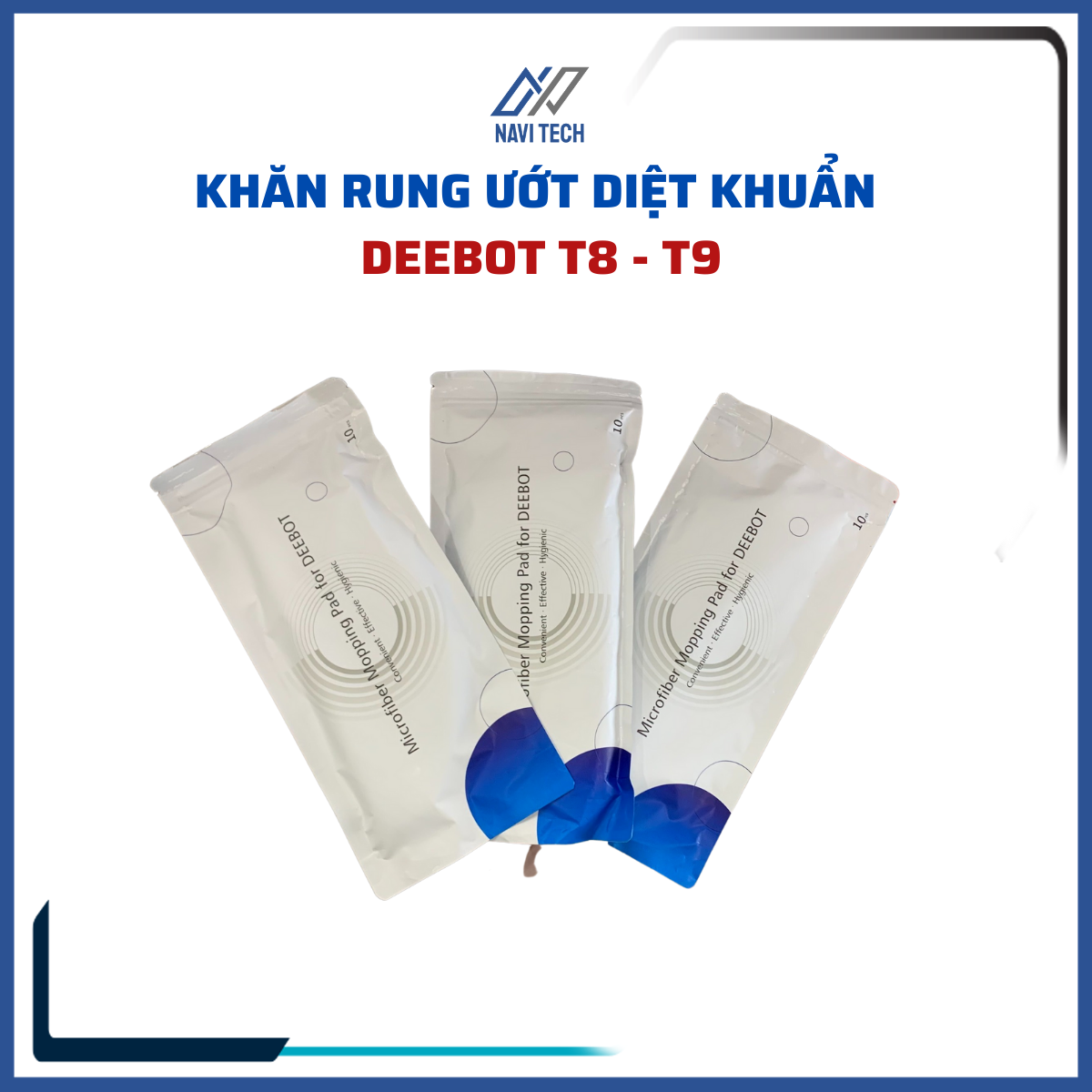 Túi 10 khăn lau rung ướt diệt Khuẩn T8 Aivi – T8 Power - T9 Aivi – T9 –T9 max – T8aivi plus – t9 aivi