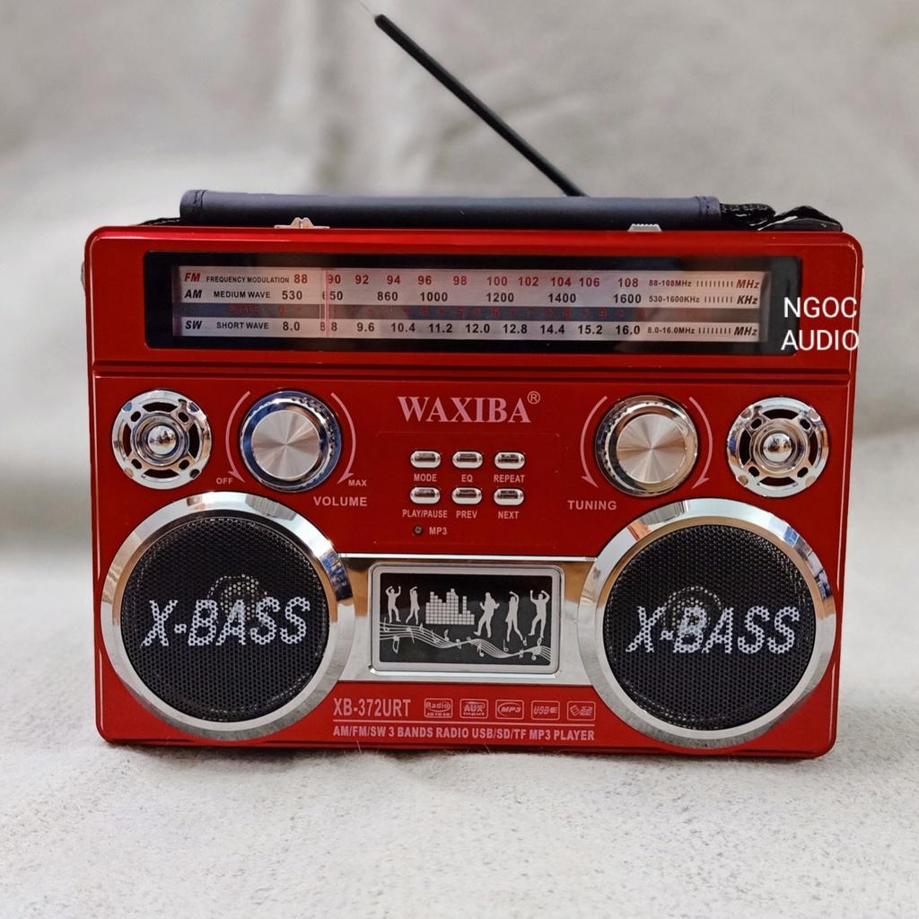 ĐÀI RADIO WAXIBA 372URT BẮT SÓNG FM/AM/SW- NGHE NHẠC USB THẺ NHỚ- LOA EXTRA BASS SIÊU HAY - ĐÈN PIN SIÊU SÁNG-PIN SẠC