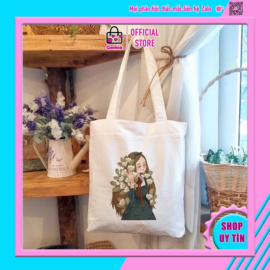 Túi TOTE vải Canvas mẫu mới giá rẻ đẹp thời trang đi học đi chơi du lịch dã ngoại GOMIA TT2092