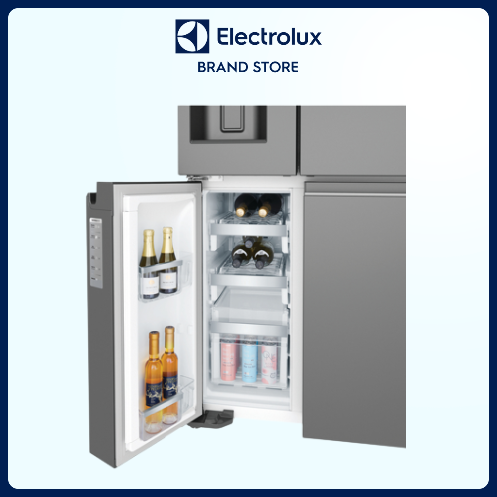 Tủ Lạnh Electrolux Inverter Cửa Pháp 609 Lít - EQE6879A-B - 2 dàn lạnh độc lập, chức năng đông lạnh nhanh, lấy đá nước bên ngoài, khử mùi diệt khuẩn 99,8%