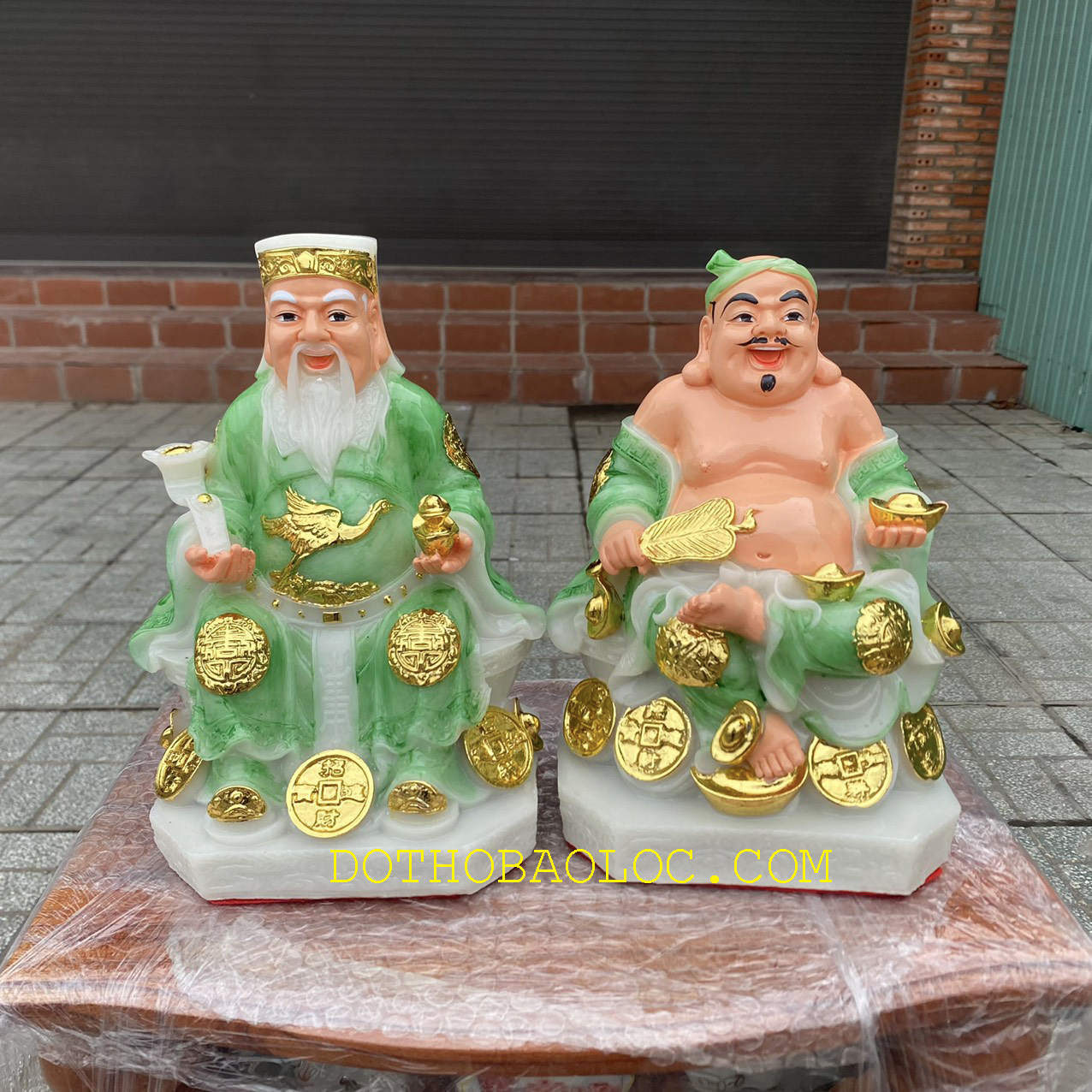 Tượng Thần tài Thổ Địa đá Việt Nam cao 25cm