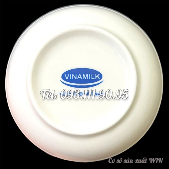 Bộ 2 chén đĩa men sứ trắng cao cấp Vi na milk loại 10 cm - Hàng khuyến mãi - Mã số 1008