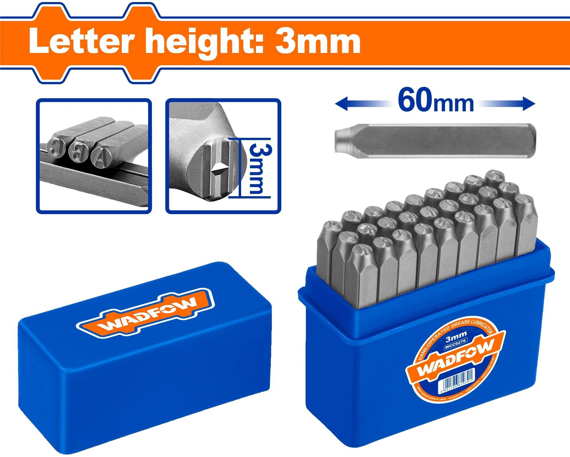 BỘ 27 MŨI ĐỘT CHỮ CÁI 3MM WCC9273 WADFOW - HÀNG CHÍNH HÃNG