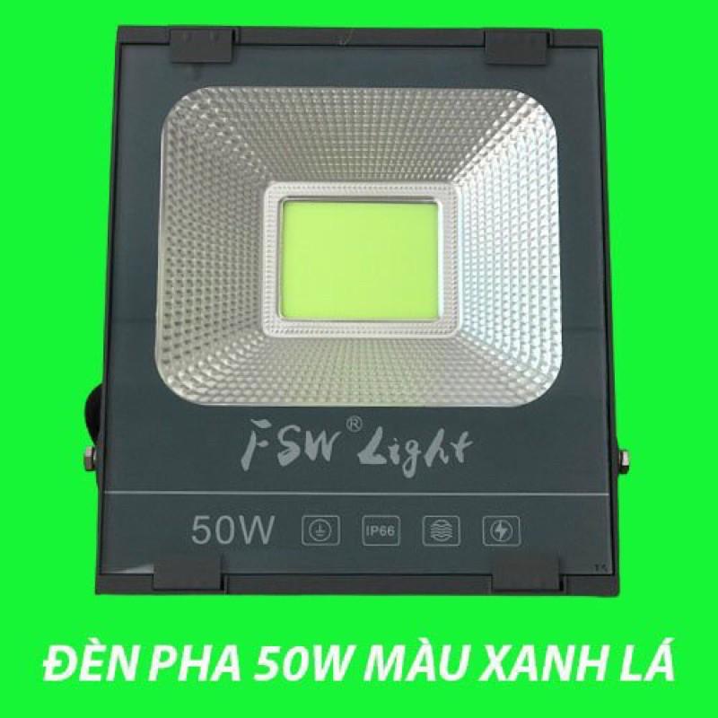 Đèn pha led ánh sáng xanh lá công suất 50W vỏ nhôm đúc dày cao cấp chuyên công trình ngoài trời chống nước ip66