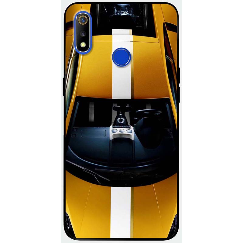 Ốp lưng dành cho Realme 3 Pro mẫu Xe hơi vàng