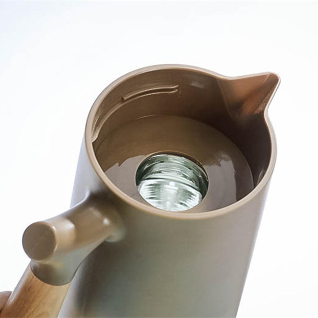 2 Pieces Large Capacity Thermal Double Walled Kettle Household Pot Glass 1L