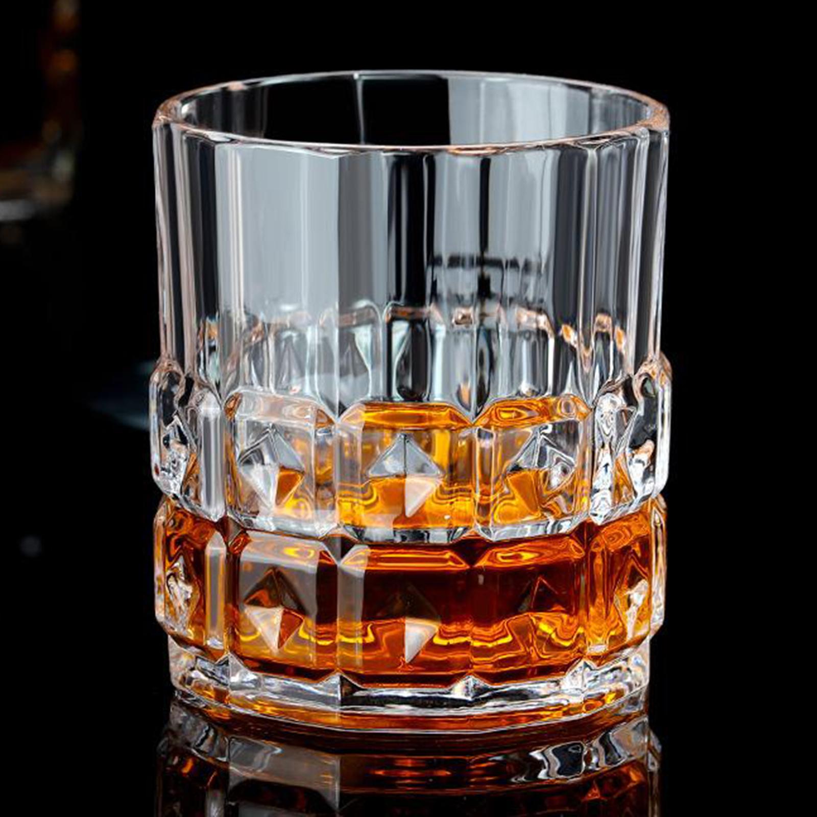 Whiskey Glasses, Vodka Glass Tumblers for Drinking Bourbon, Cognac, Irish Whisky, Large 7-11oz Premium -Free Crystal Old Fashioned Glass