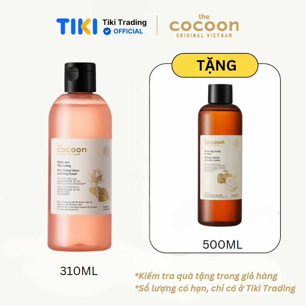 Nước sen Hậu Giang (toner) giúp phục hồi cho da rất nhạy cảm Cocoon 310ml