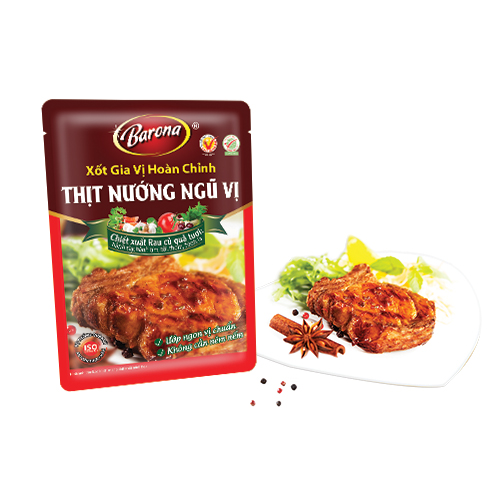 Combo 3 gói Xốt Gia vị hoàn chỉnh Barona - Thịt Nướng Ngũ Vị 80g