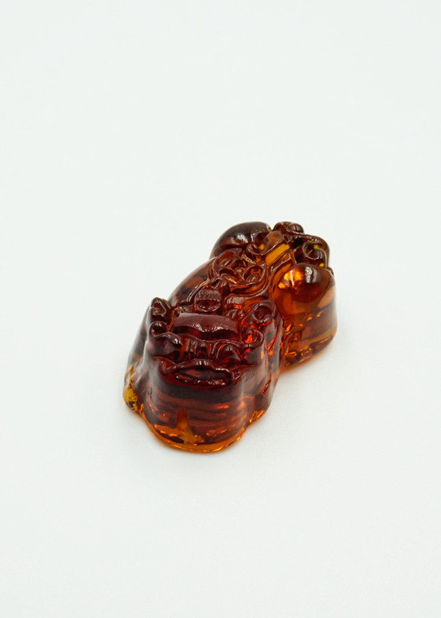 Mặt dây Tỳ Hưu đá Topaz đỏ Tài Lộc - mạng Hỏa