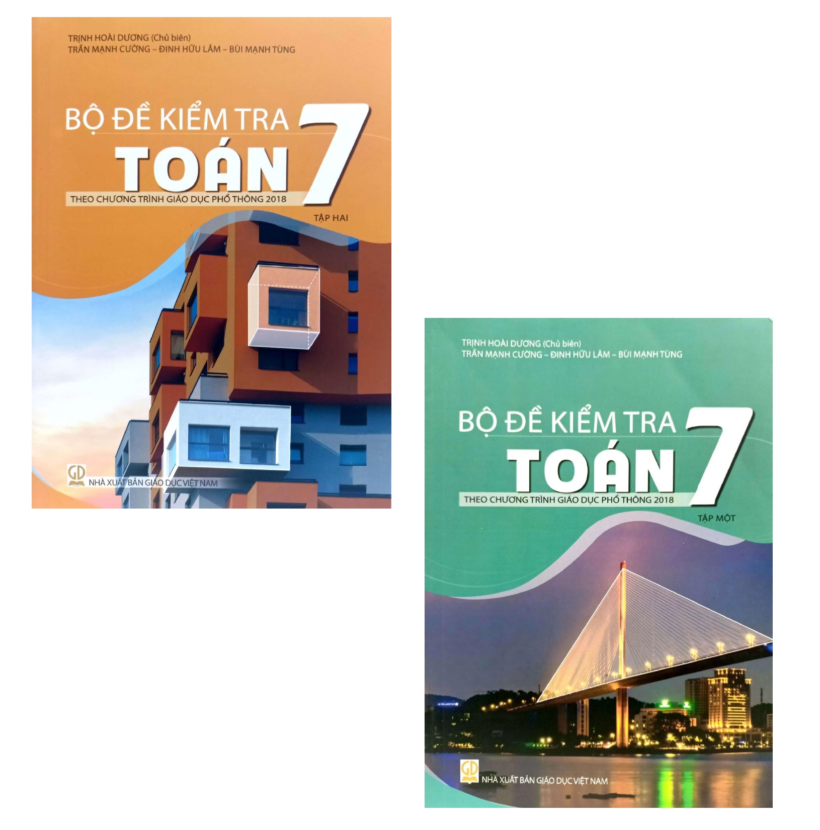 Combo Bộ đề kiểm tra toán 7 - Tập 1, 2