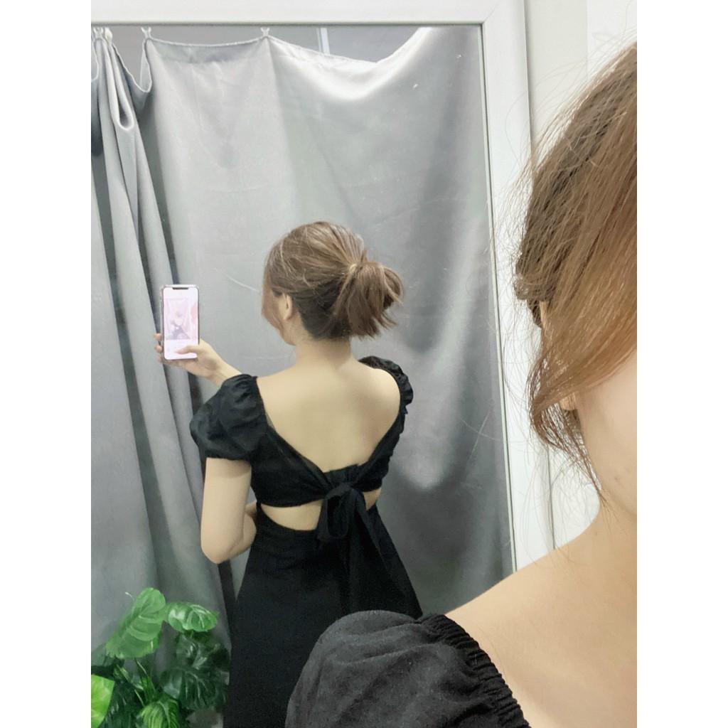 Váy đen nơ lưng NAMI DRESS - V004
