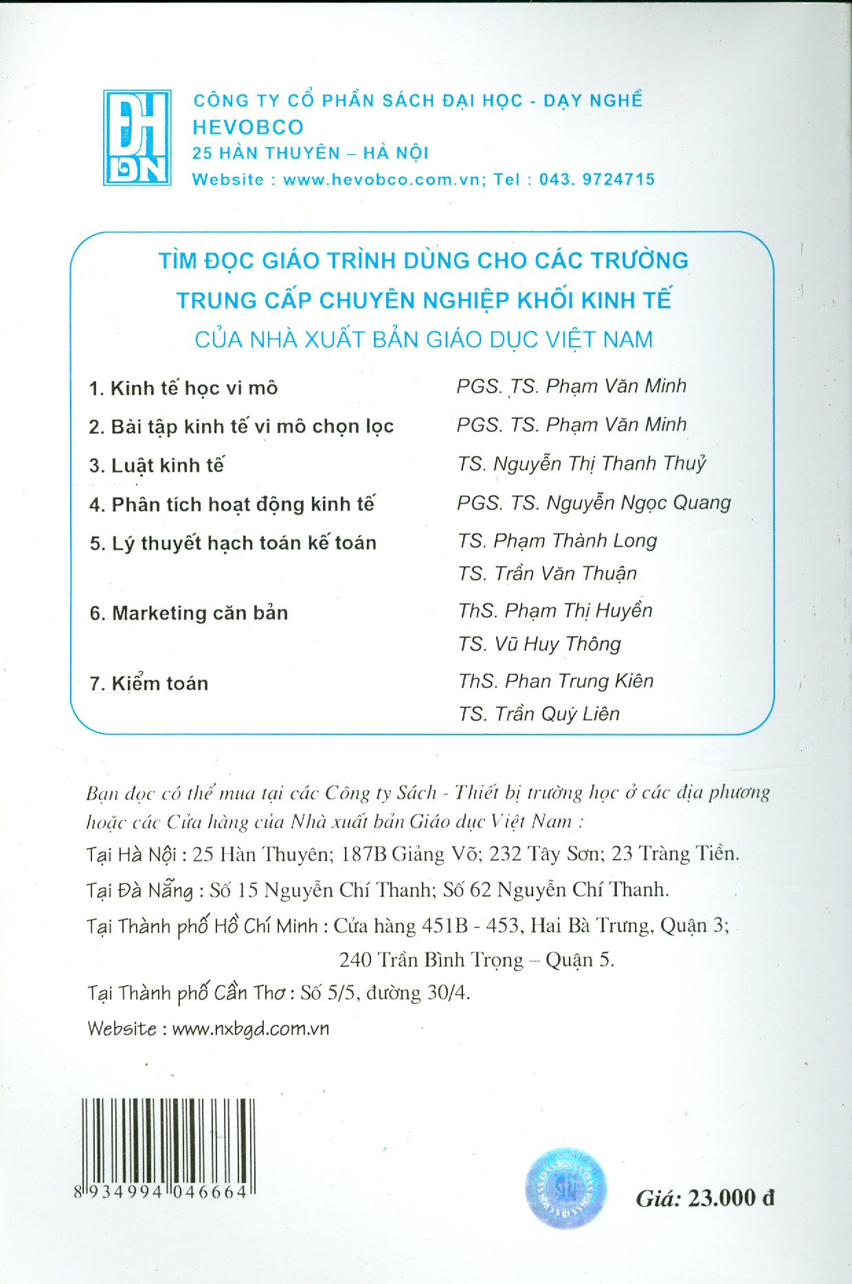 Giáo Trình Kinh Tế Học Vi Mô (Dùng trong các trường trung cấp chuyên nghiệp khối kinh tế)