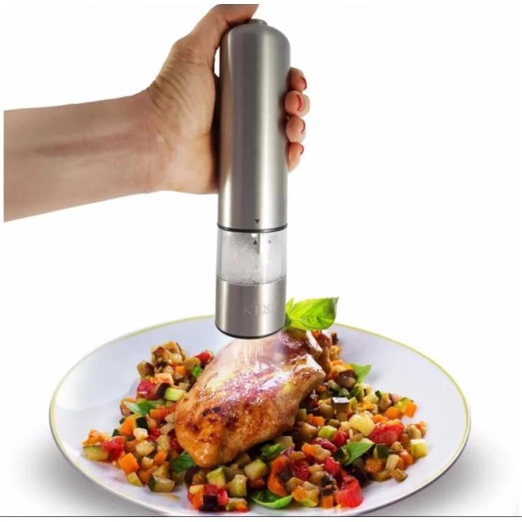 Máy xay tiêu, xay gia vị cầm tay tự động, vỏ Inox không gỉ - ShopToro - AsiaMart