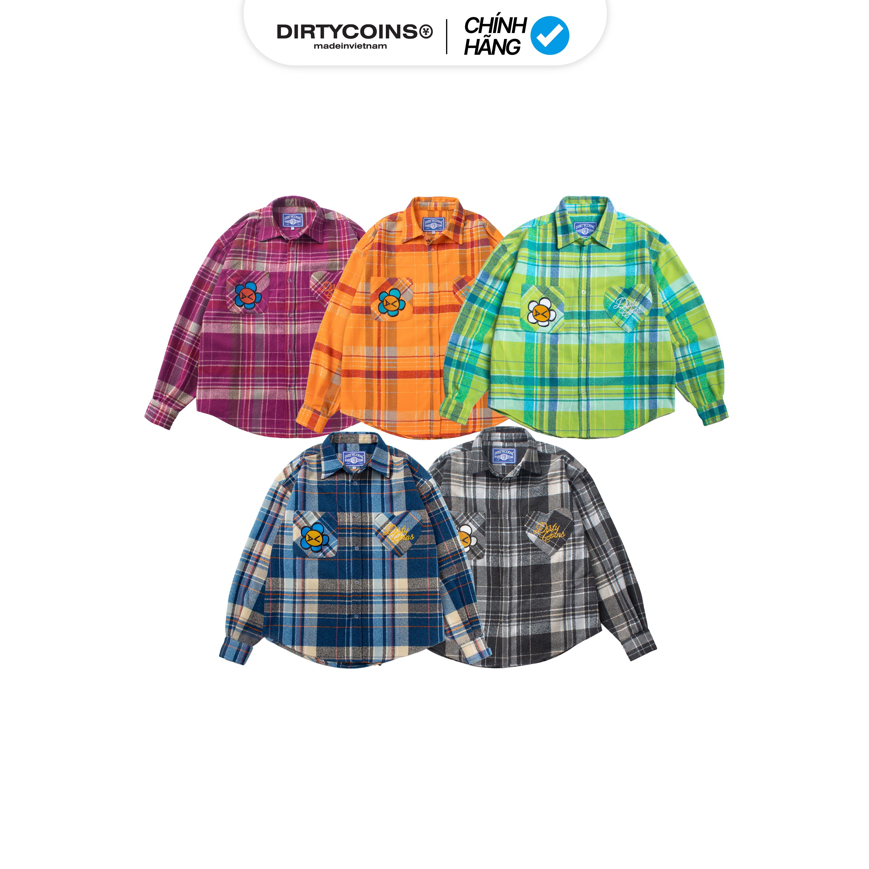 Áo Khoác DirtyCoins Love Flannel Jacket