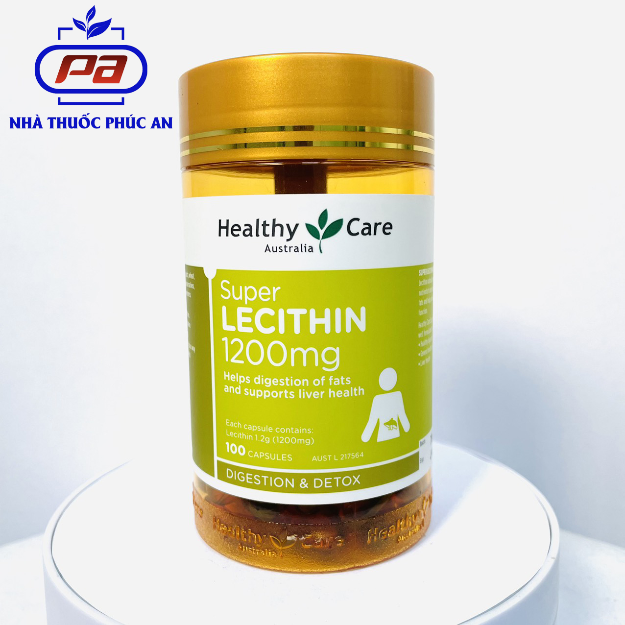 Viên uống tinh chất mầm đậu nành Healthy Care Super Lecithin 1200mg 100 viên giúp đẹp da, cân bằng nội tiết tố