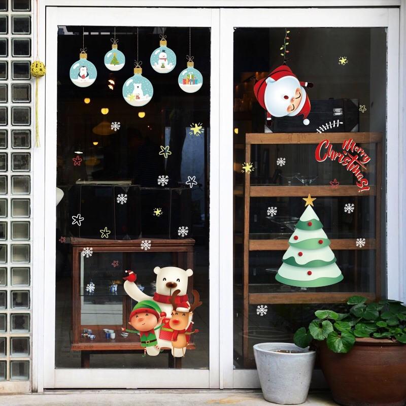Decal trang trí Noel - Noel sắc nét hoạt hình đẹp