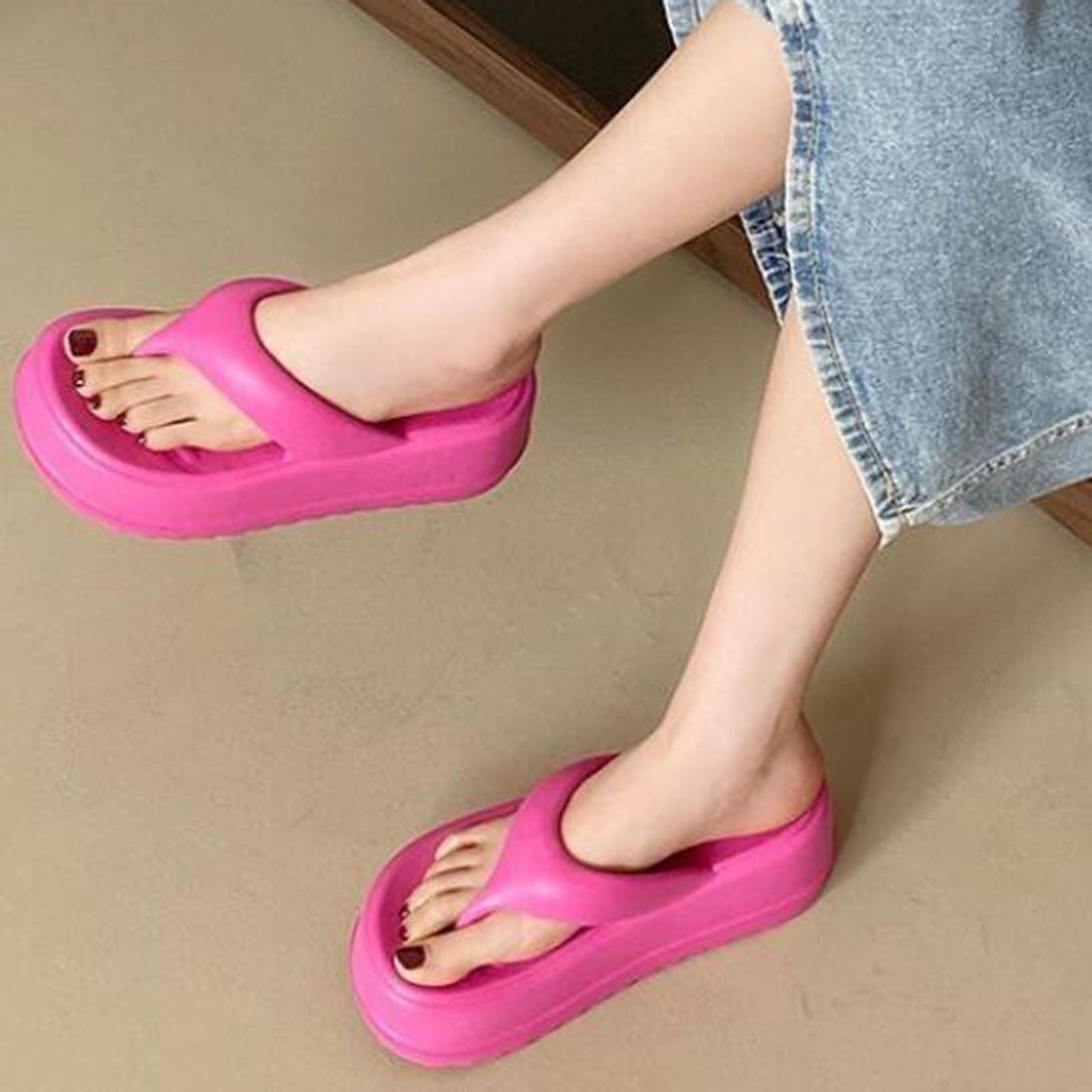 Women Slippers Summer, Flip Flops, Support Comfort, Eva, Height 7cm Fashion Accessories Slide Sandals Women Platform Sandals for Home