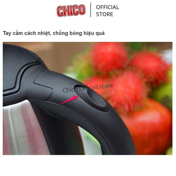 Ấm siêu tốc đun nước 1.8L, Ấm đun siêu tốc Electric Kettle inox hàng chất lượng cao