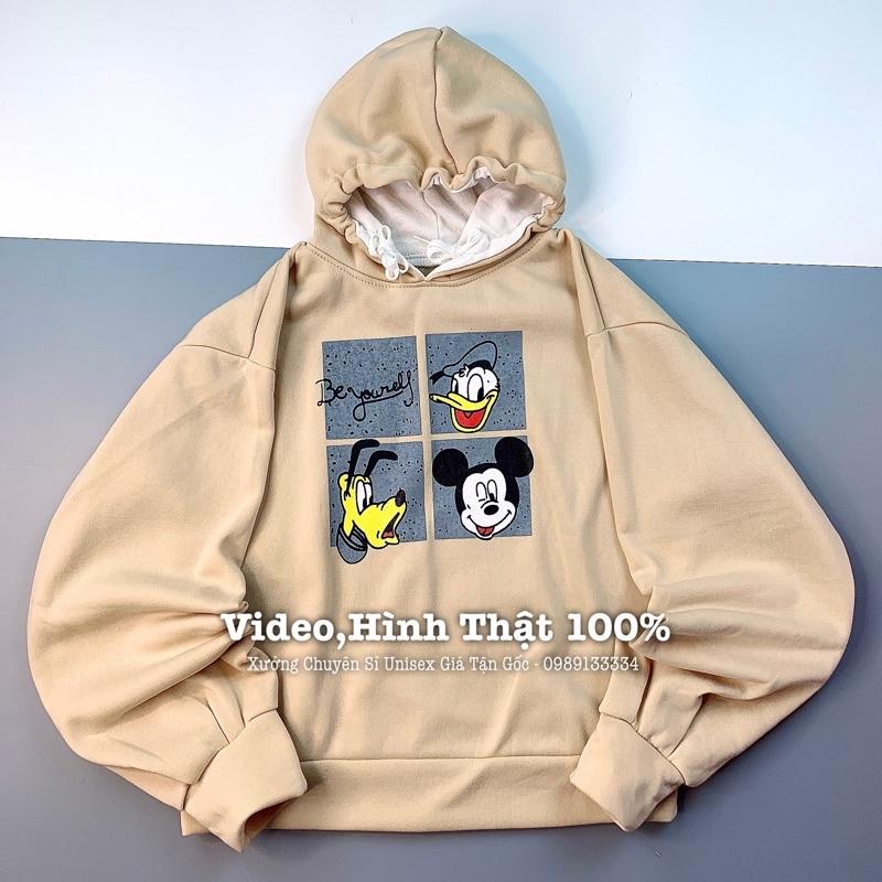 Áo hoodie nam nữ nỉ bông dày form rộng tay phồng cánh dơi HD DISPNEY