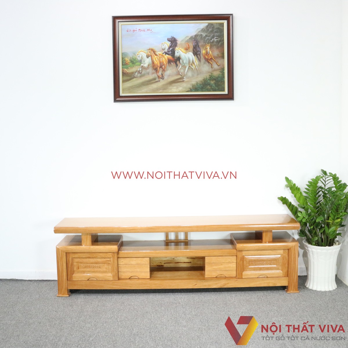 Kệ Tivi Gỗ Đinh Hương 4 Hộc Kéo Đẹp Giá Rẻ