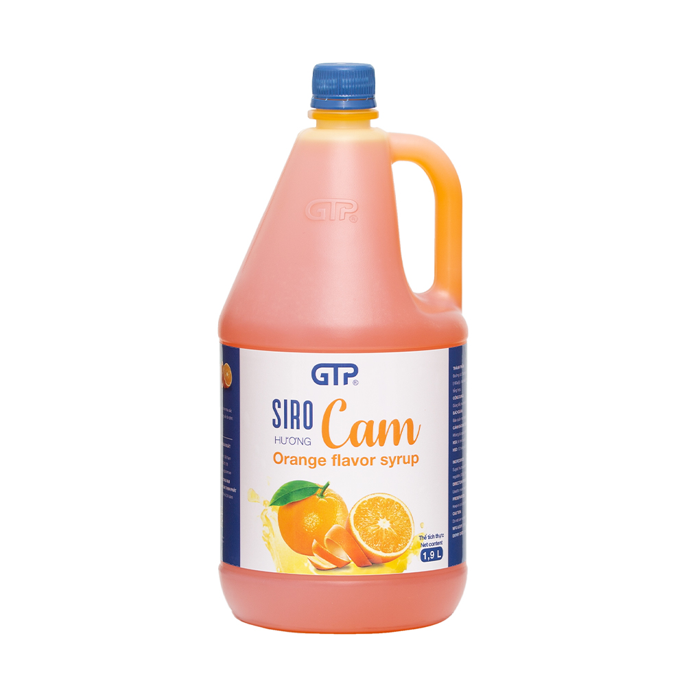 Siro cam GTP (1.9L/chai) - Chuyên dùng pha chế: Trà sữa, Trà trái cây, Cocktail, Mocktail