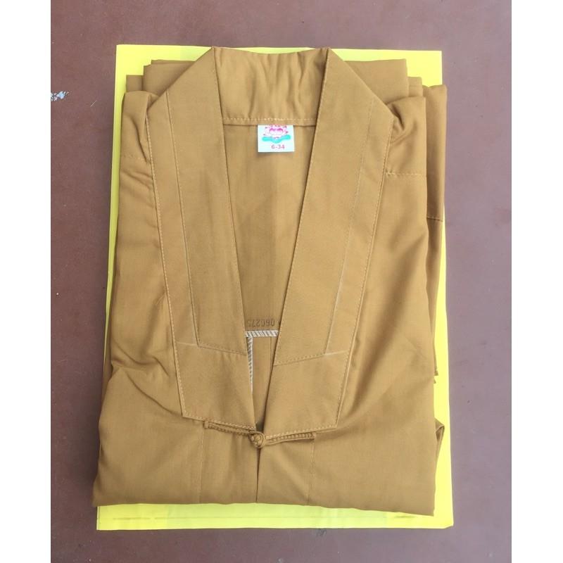 Đồ Lam Đi Chùa Mẫu La Hán Đồ Bộ Nam Nữ Quần Áo Nam Nữ - Vàng Cafe Sữa, Size 3 - 63Kí Trở Lại