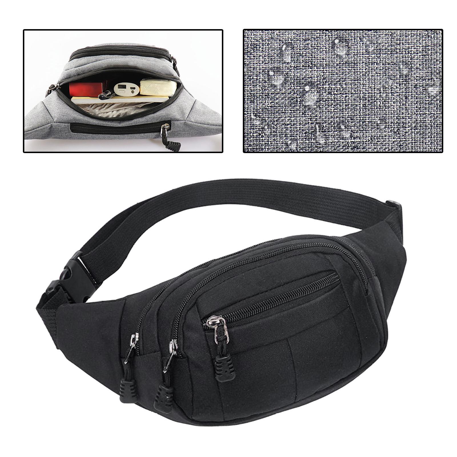 Fanny Pack for Men Women Shoulder Bag Fashion Waist  for Camping Black