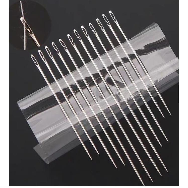 Quả ớt - Bộ 12 Kim Khâu Quần Áo Không Cần Xỏ Chỉ Kèm Hộp Đựng Tiện Dụng
