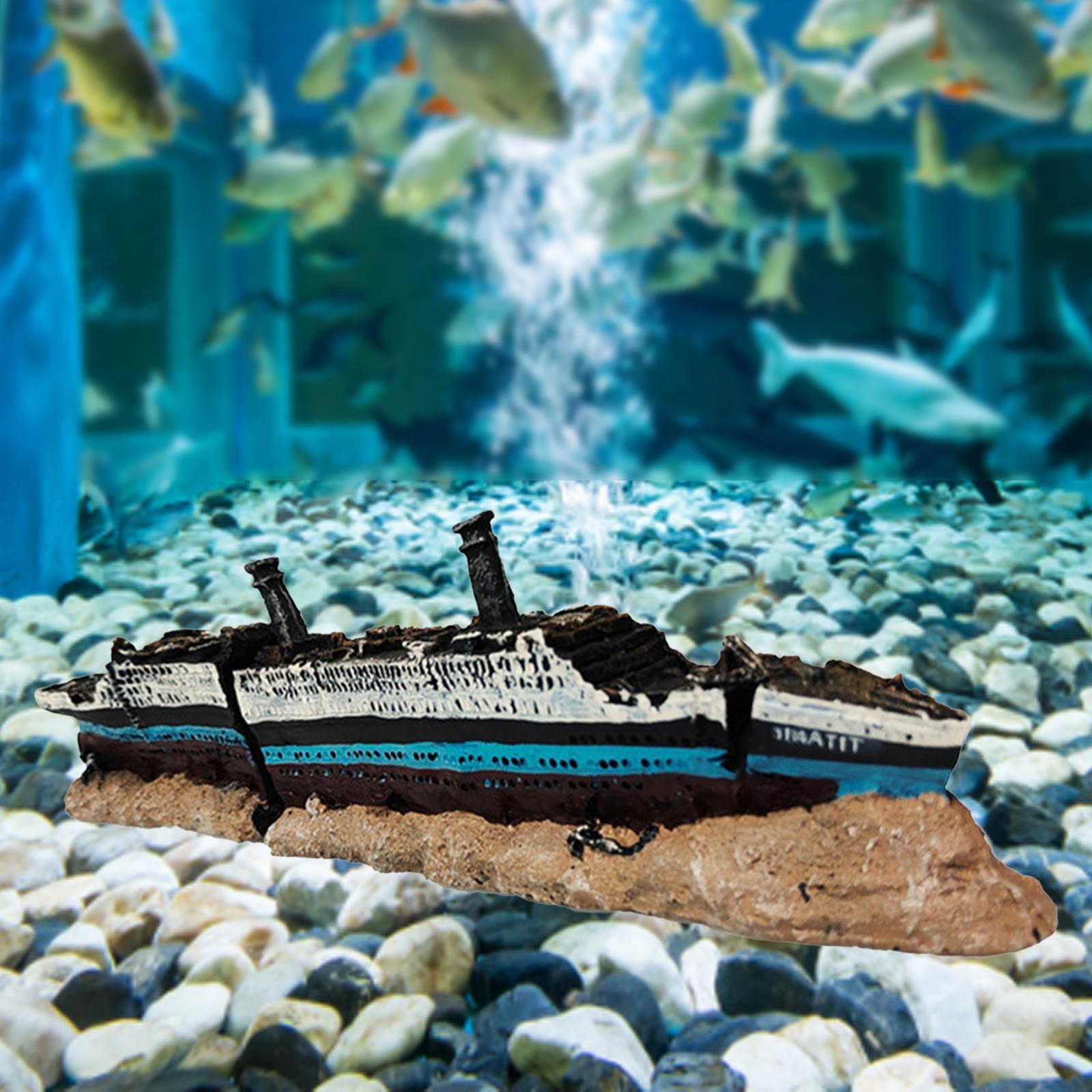 Fish Tank Titanic Shipwreck Decoration Collection Resin Fish Tank Decoration