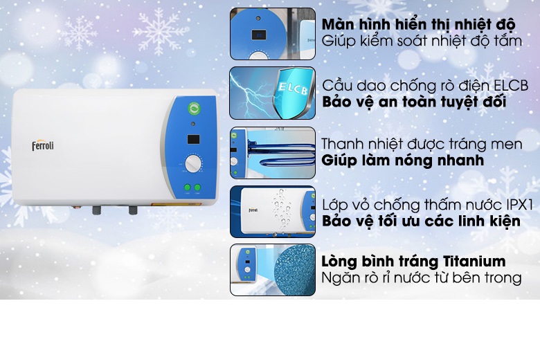 Máy Nước Nóng Gián Tiếp FERROLI VERDI 15L AE (2500W) - Hàng Chính Hãng