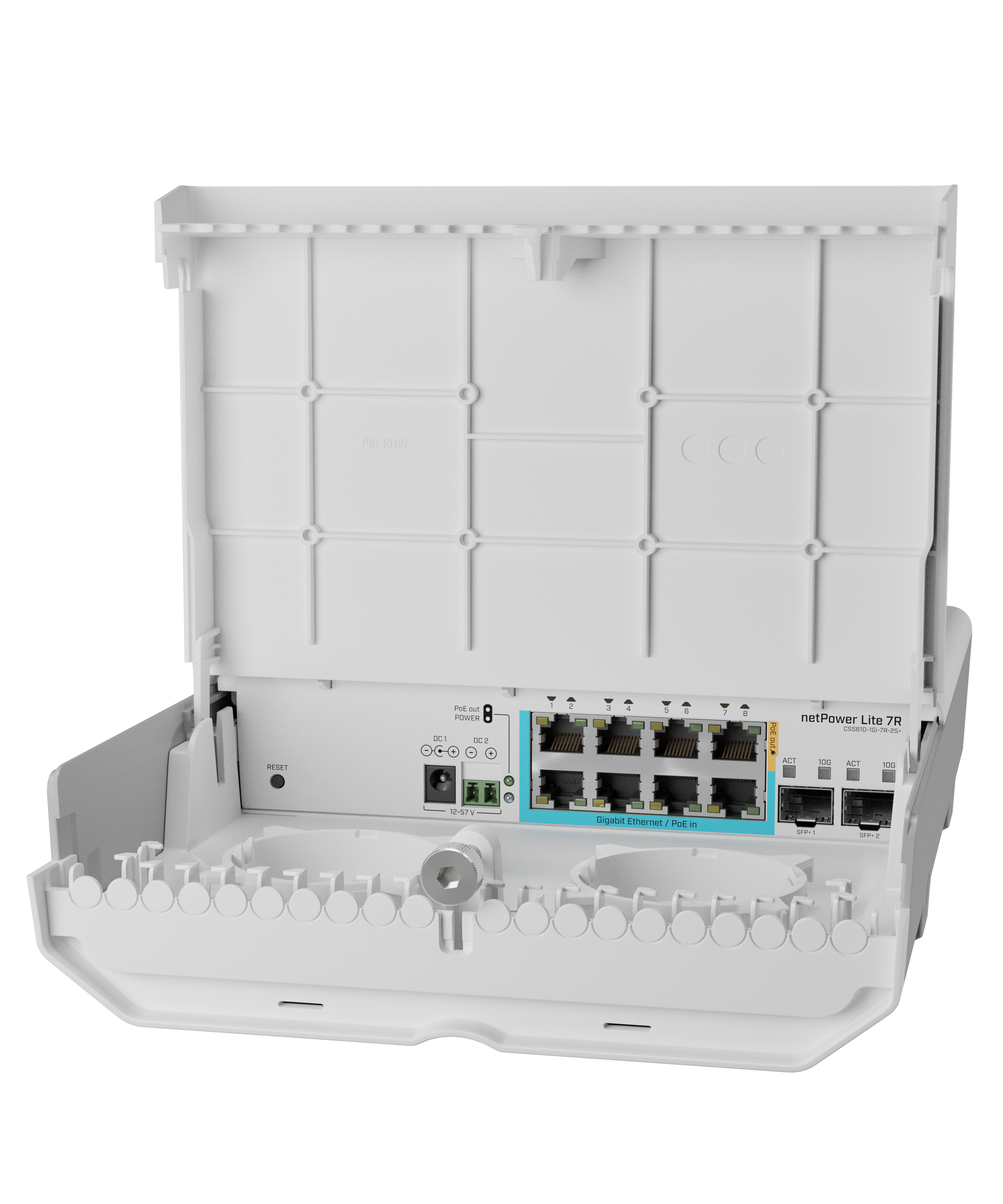 Thiết bị Outdoor Gigabit Smart Switch netPower Lite 7R Mikrotik CSS610-1Gi-7R-2S+OUT - Hàng chính hãng