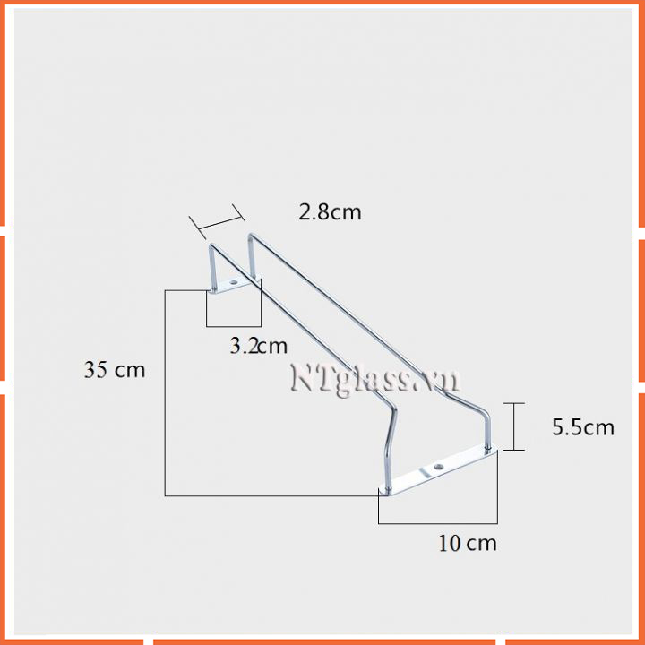 Giá treo ly inox 304 cao cấp 1 hàng